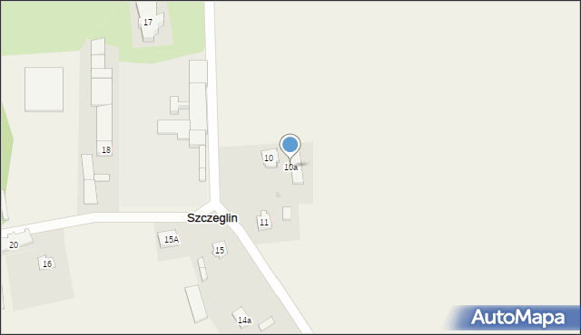 Szczeglin, Szczeglin, 10a, mapa Szczeglin