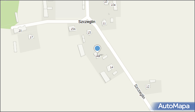 Szczeglin, Szczeglin, 14a, mapa Szczeglin