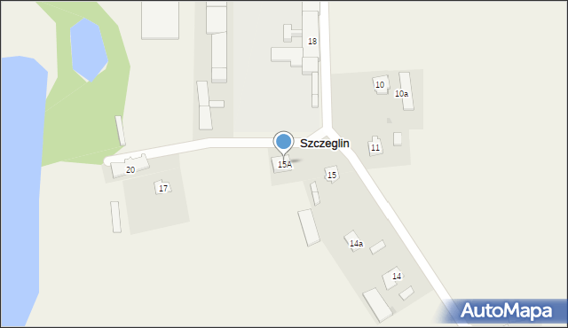 Szczeglin, Szczeglin, 15A, mapa Szczeglin