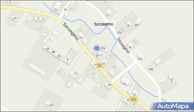 Szczeglino, Szczeglino, 15, mapa Szczeglino