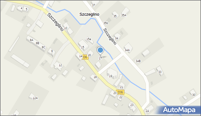 Szczeglino, Szczeglino, 17, mapa Szczeglino