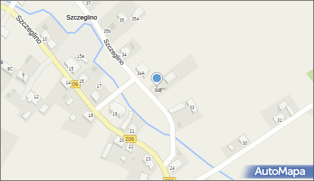 Szczeglino, Szczeglino, 34B, mapa Szczeglino