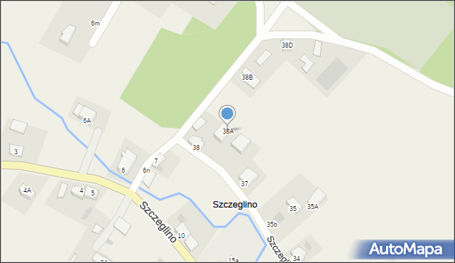 Szczeglino, Szczeglino, 38A, mapa Szczeglino