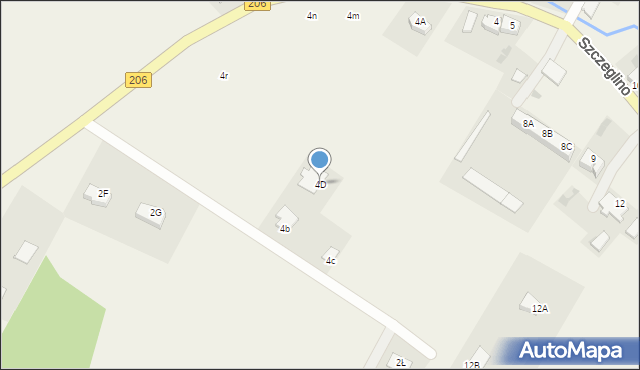 Szczeglino, Szczeglino, 4D, mapa Szczeglino