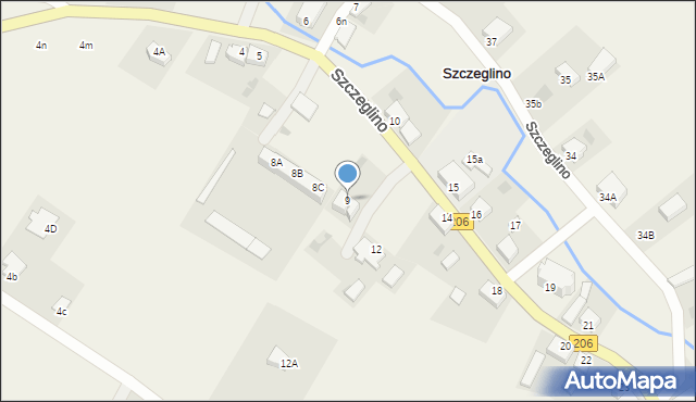 Szczeglino, Szczeglino, 9, mapa Szczeglino