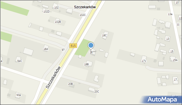 Szczekarków, Szczekarków, 18, mapa Szczekarków