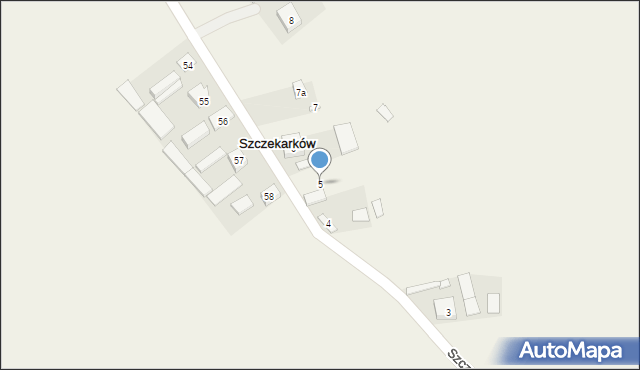 Szczekarków, Szczekarków, 5, mapa Szczekarków