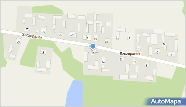 Szczepanek, Szczepanek, 16, mapa Szczepanek