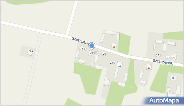 Szczepanek, Szczepanek, 26A, mapa Szczepanek