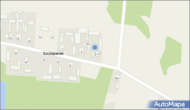 Szczepanek, Szczepanek, 3, mapa Szczepanek