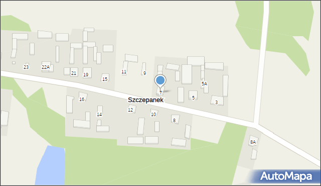 Szczepanek, Szczepanek, 7, mapa Szczepanek