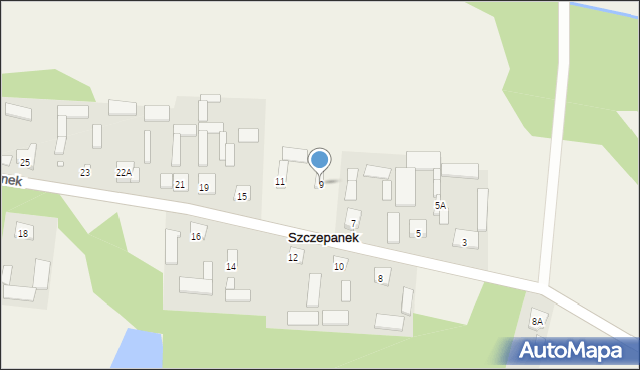 Szczepanek, Szczepanek, 9, mapa Szczepanek