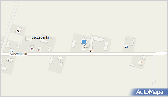 Szczepanki, Szczepanki, 13, mapa Szczepanki