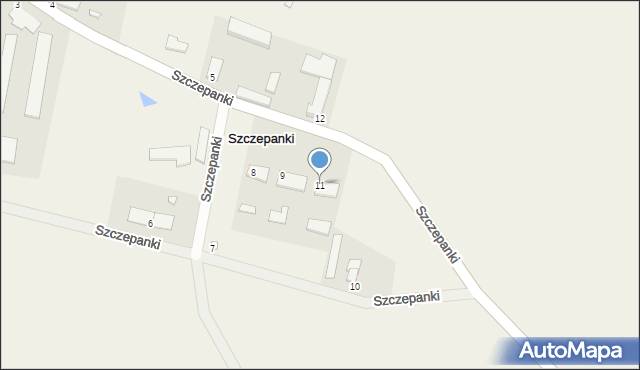 Szczepanki, Szczepanki, 11, mapa Szczepanki