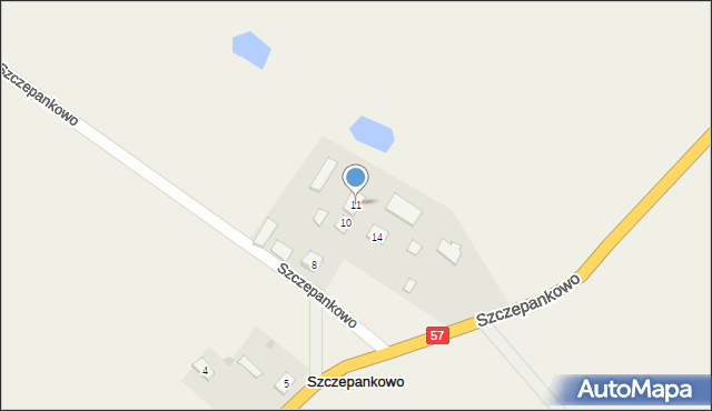 Szczepankowo, Szczepankowo, 11, mapa Szczepankowo