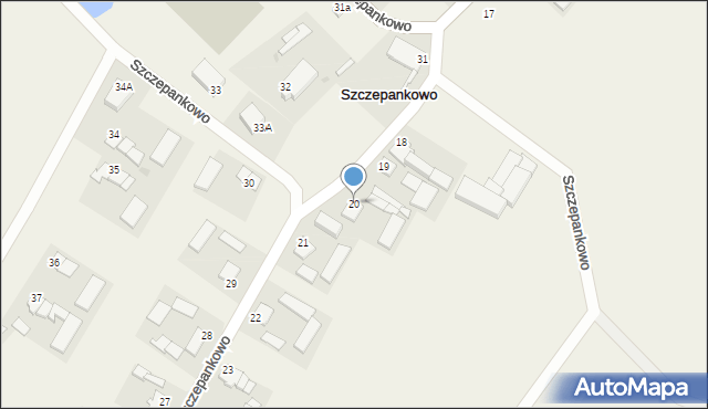 Szczepankowo, Szczepankowo, 20, mapa Szczepankowo