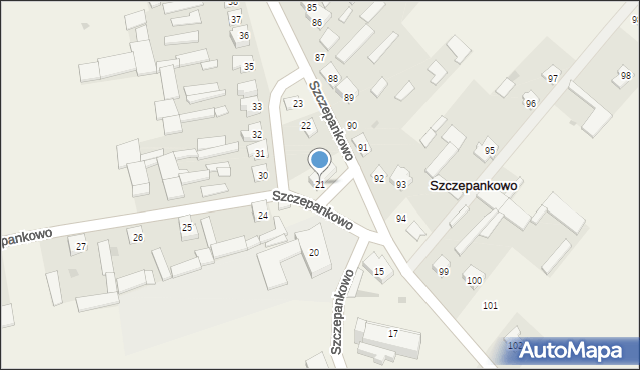 Szczepankowo, Szczepankowo, 21, mapa Szczepankowo