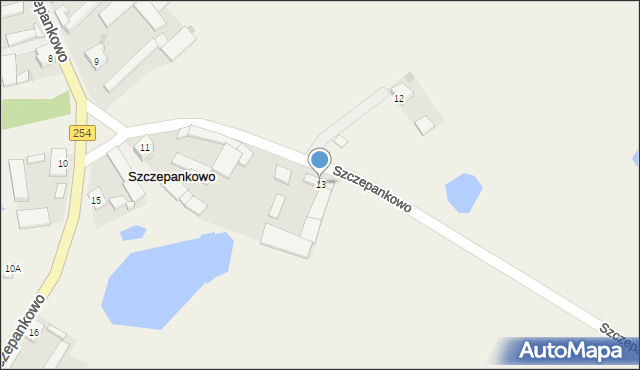 Szczepankowo, Szczepankowo, 13, mapa Szczepankowo