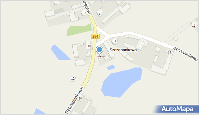 Szczepankowo, Szczepankowo, 15, mapa Szczepankowo