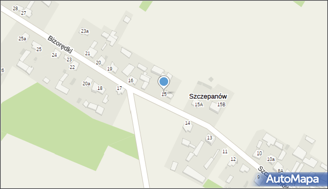 Szczepanów, Szczepanów, 15, mapa Szczepanów