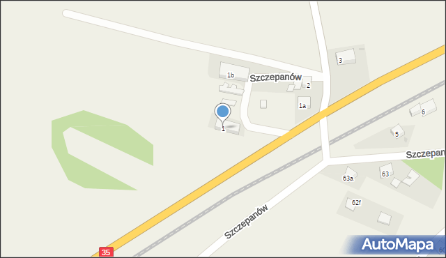 Szczepanów, Szczepanów, 1, mapa Szczepanów