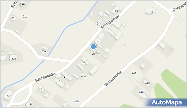 Szczepanów, Szczepanów, 45, mapa Szczepanów