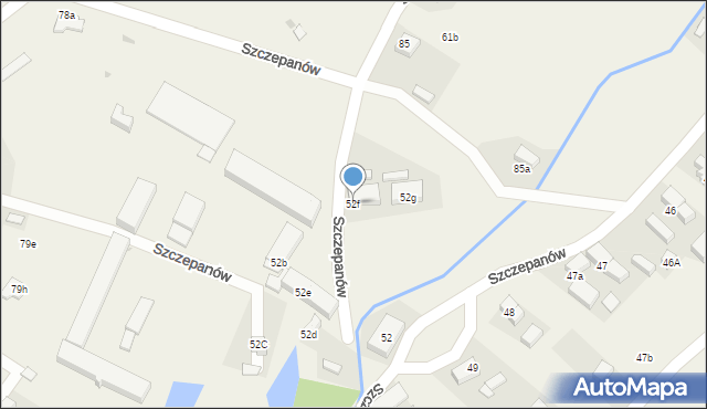 Szczepanów, Szczepanów, 52f, mapa Szczepanów