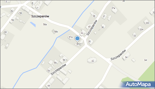 Szczepanów, Szczepanów, 57, mapa Szczepanów