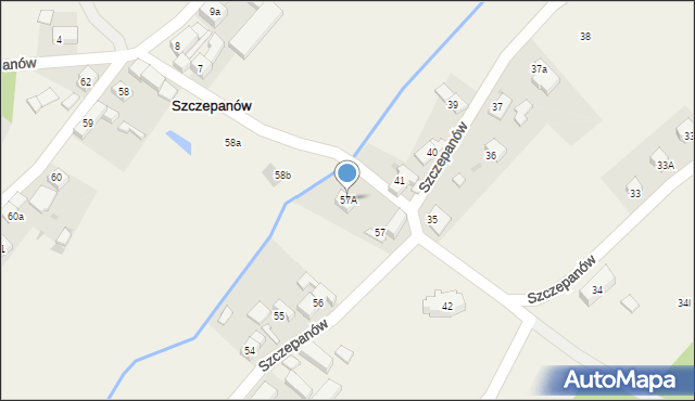 Szczepanów, Szczepanów, 57A, mapa Szczepanów