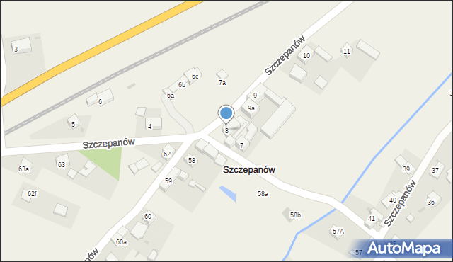 Szczepanów, Szczepanów, 8, mapa Szczepanów