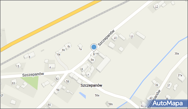 Szczepanów, Szczepanów, 9, mapa Szczepanów