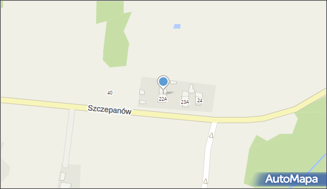 Szczepanów, Szczepanów, 22B, mapa Szczepanów