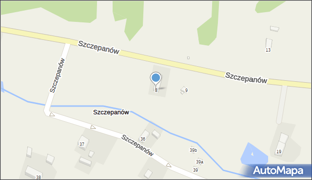 Szczepanów, Szczepanów, 8, mapa Szczepanów