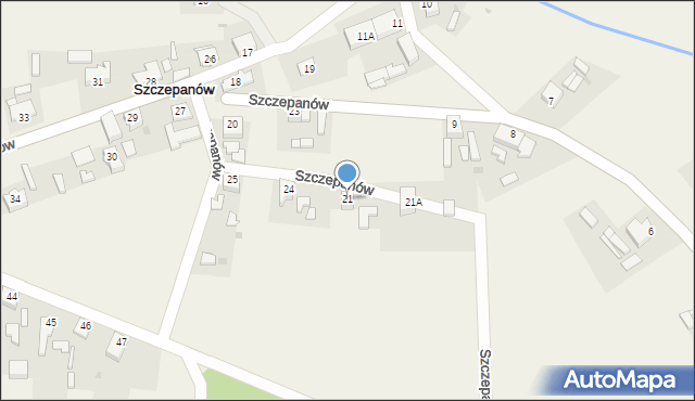 Szczepanów, Szczepanów, 21, mapa Szczepanów