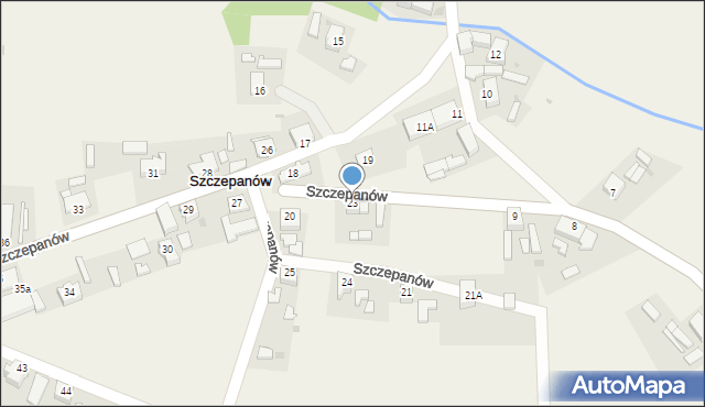 Szczepanów, Szczepanów, 23, mapa Szczepanów