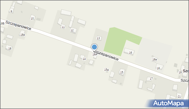 Szczepanowice, Szczepanowice, 14A, mapa Szczepanowice