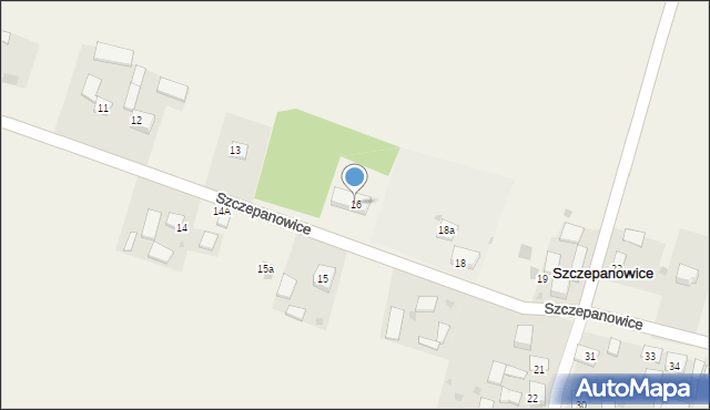 Szczepanowice, Szczepanowice, 16, mapa Szczepanowice