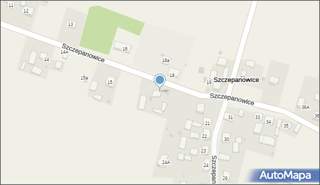 Szczepanowice, Szczepanowice, 17, mapa Szczepanowice