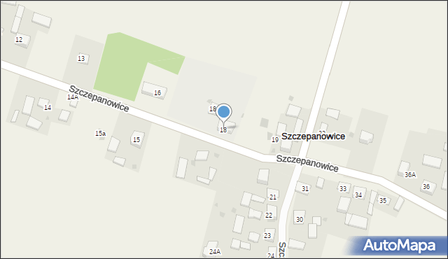 Szczepanowice, Szczepanowice, 18, mapa Szczepanowice