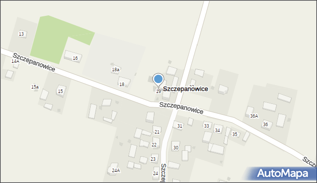 Szczepanowice, Szczepanowice, 19, mapa Szczepanowice