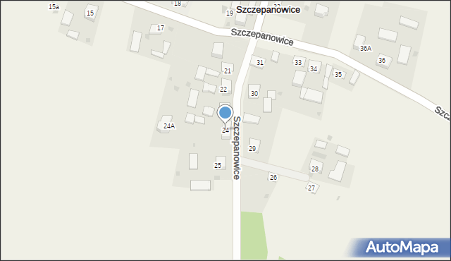 Szczepanowice, Szczepanowice, 24, mapa Szczepanowice