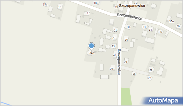 Szczepanowice, Szczepanowice, 24A, mapa Szczepanowice