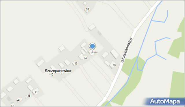 Szczepanowice, Szczepanowice, 41, mapa Szczepanowice