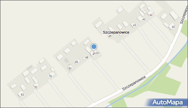 Szczepanowice, Szczepanowice, 47, mapa Szczepanowice