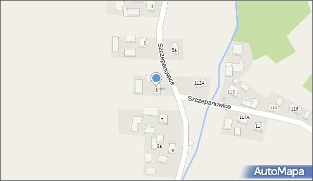 Szczepanowice, Szczepanowice, 6, mapa Szczepanowice