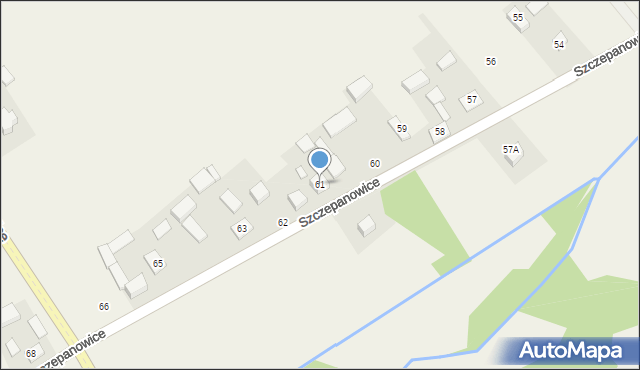 Szczepanowice, Szczepanowice, 61, mapa Szczepanowice