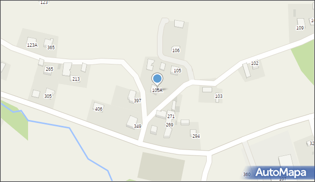 Szczepanowice, Szczepanowice, 105A, mapa Szczepanowice