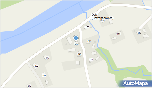 Szczepanowice, Szczepanowice, 177, mapa Szczepanowice