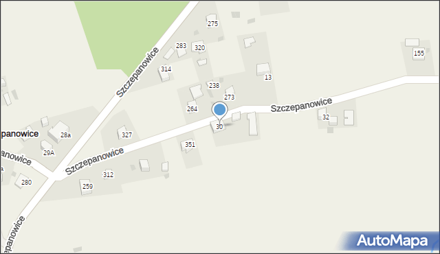 Szczepanowice, Szczepanowice, 30, mapa Szczepanowice