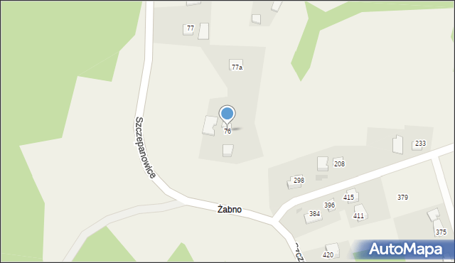 Szczepanowice, Szczepanowice, 76, mapa Szczepanowice